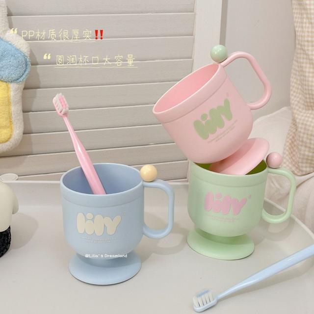 ️ins家用高顏值字母高腳刷牙漱口杯(預購)