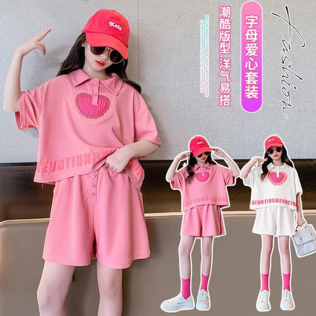 【預購商品】【0312結單】【批發】女童華夫格愛心套裝