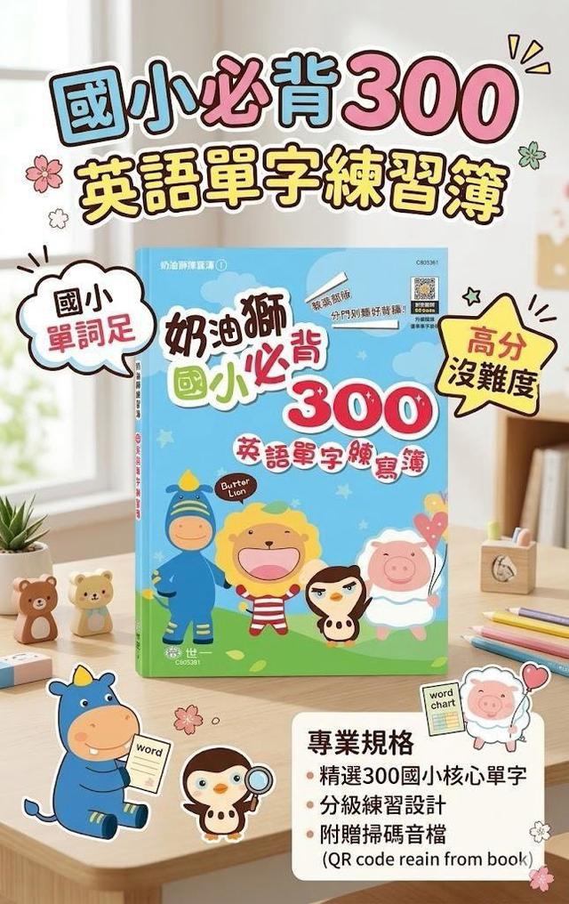 【預購商品】【0826結單】【批發】國小必備🔥國小必背 300英語單字練寫簿2本