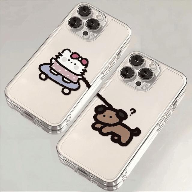 《預購》牽繩滑板kt小狗蘋果16/15promax手機殼iPhone14/13情侶12新11軟xs