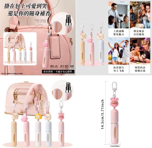 〔預購〕卡通少女心便携香水分装瓶5ml SDW62