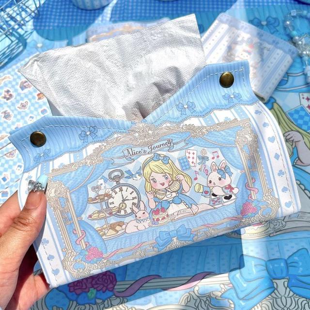可愛愛麗絲仙境桌面收納紙巾盒(預購)