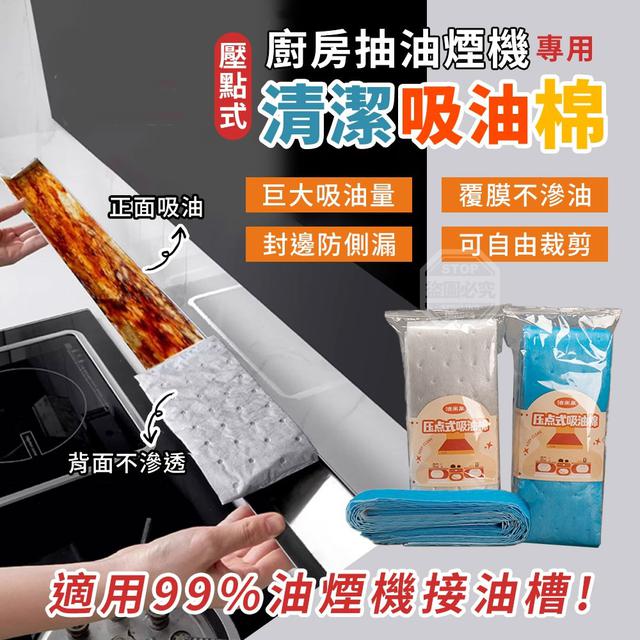 【預購商品】【0201結單】【批發】廚房抽油煙機專用 壓點式清潔吸油棉10入 260129-10