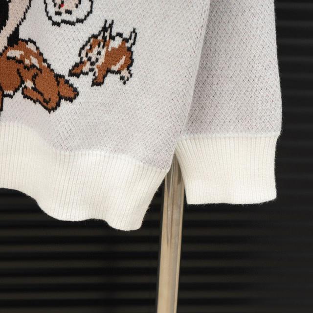 BALENCIAGA FW23巴黎世家前后刺绣logo开衫毛衣外套