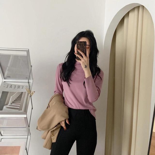 【預購商品】【1102結單】【批發】艾窈蜜 16色德絨半高領打底衫 251030-06