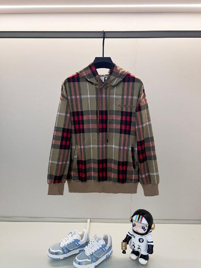 LOUISVUITTON/路易威登420克纯棉连帽卫衣 品牌字母老花渐变半身印花LOGO标识