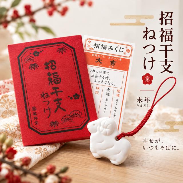 預購 招福開運！十二生肖「未羊」陶瓷幸運吊飾・附大吉籤-9/30號中午12點結單
