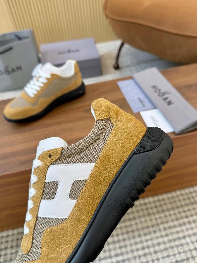 Hogan微标低帮休闲运动鞋男女同款鞋，线条舒畅