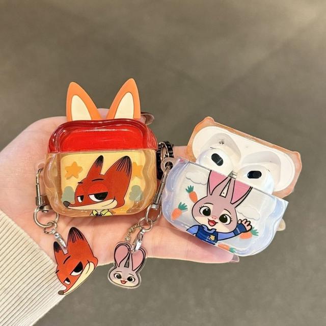可愛動物方程式立體耳朵情侶AirPods耳機殼(預購)