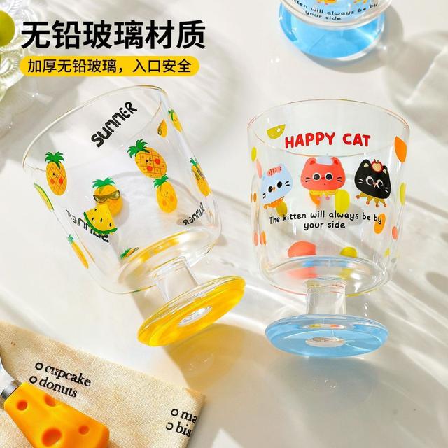 ins可愛高顏值卡通印花高腳杯(預購)