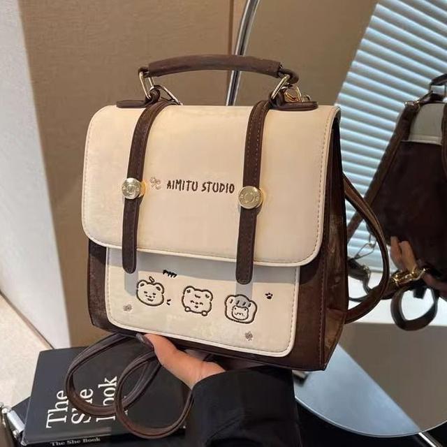 艾米兔新款簡約小眾質感百搭雙肩包(預購)