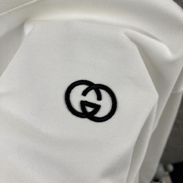 早秋冬季新款 双G胸前Gucci简约字母立体字母刺绣