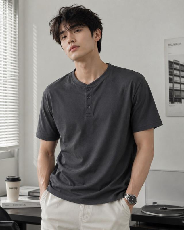 🔥快閃🔥美國🇺🇸GAP 亨利領男短T#07/13晚上20:00