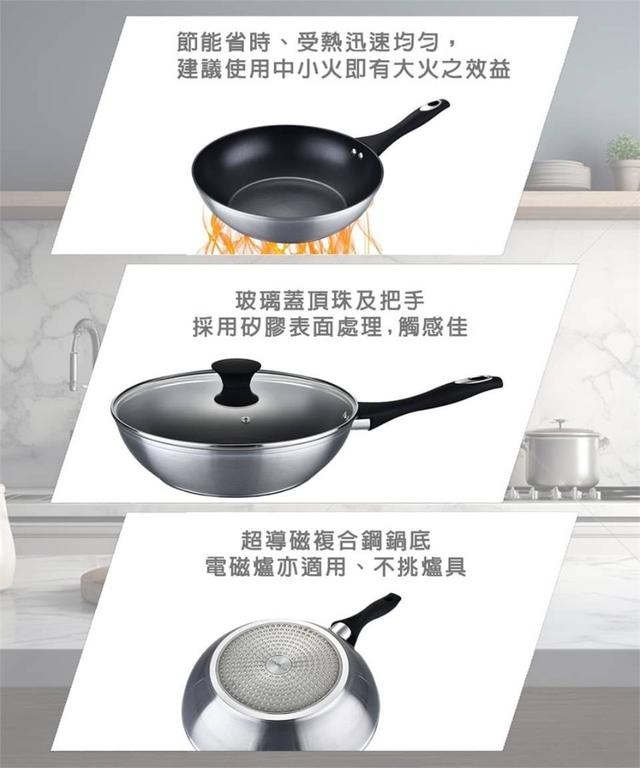 現貨-👑【瑞士HAPADO】頂級超輕量系列-不沾平底炒鍋 28cm👑