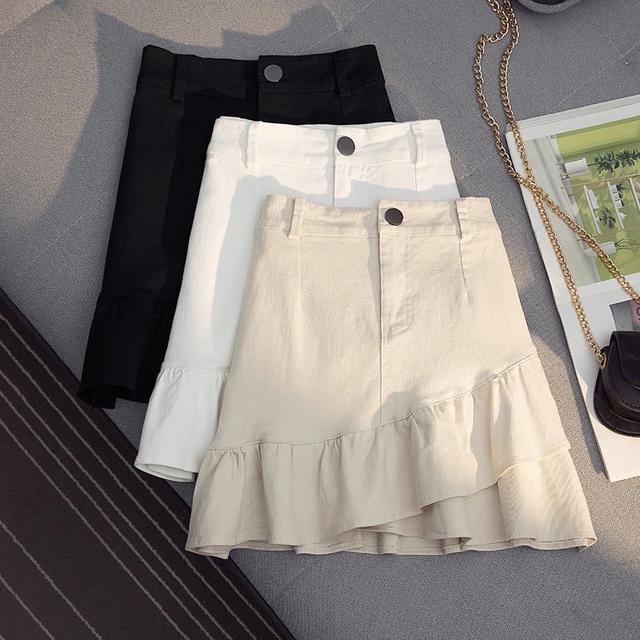 【預購】【0402結單】【批發】夏季新款💫荷葉邊牛仔短裙👗