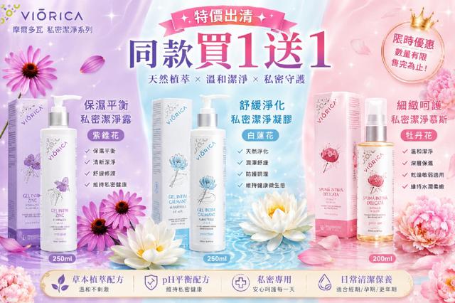 限量預購 特價出清 摩爾多瓦VIORICA 私密潔淨系列【同款買一送一】
