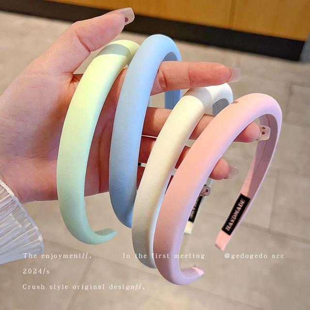 甜美糖果色高顱頂顯臉小海綿髮箍(預購)