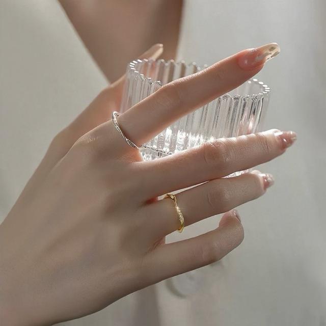 【預購商品】【0920結單】【批發】925純銀 心動軌跡微鑲鑽戒純銀戒指 250917-04