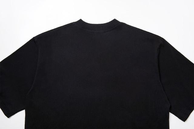 巴黎新款前面以place des vosges直喷印花短袖T恤