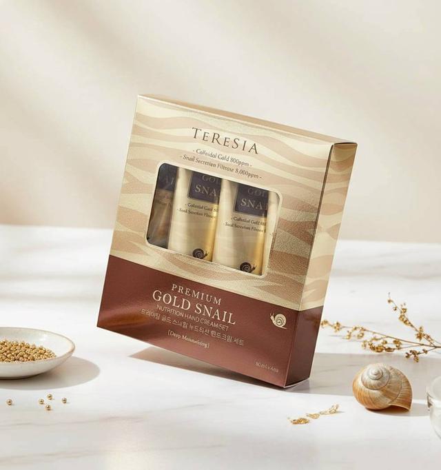 韓國 TERESIA 黃金蝸牛修護護手霜 80ml 一盒4入#01/10
