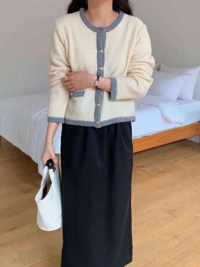 【預購商品】【1030結單】【批發】正韓 法式拼接針織口袋外套 102605♨️正韓服飾♨️