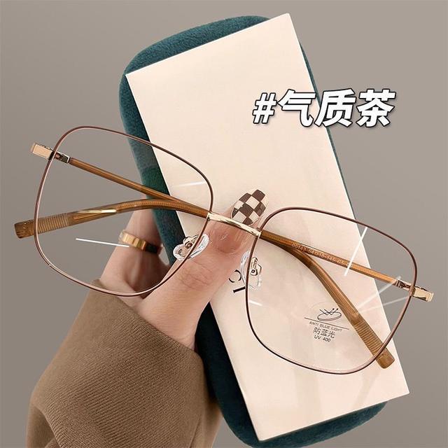 ins氣質顯臉小大框金絲眼鏡(預購)