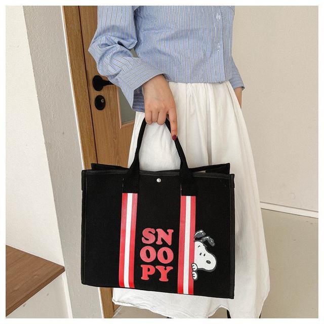 【預購商品】【0401結單】【批發】史努比印花帆布托特包 240330-19