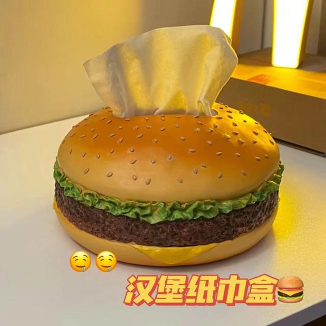 小紅書同款美式漢堡造型衛生紙收納盒(預購)