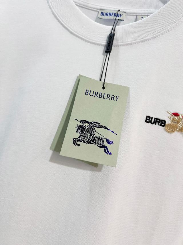 方框战马刺绣字母logo 男女同款 短袖t恤 ·定制320克重100％双纱纯棉面料