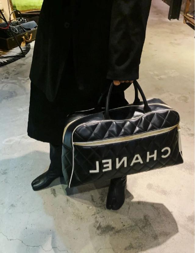 🌹CHANEL VINTAGE 麂皮玳瑁链条斜挎包 尺寸:33x32xcm