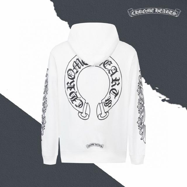 克罗心字母刺绣多皮标链连帽外套