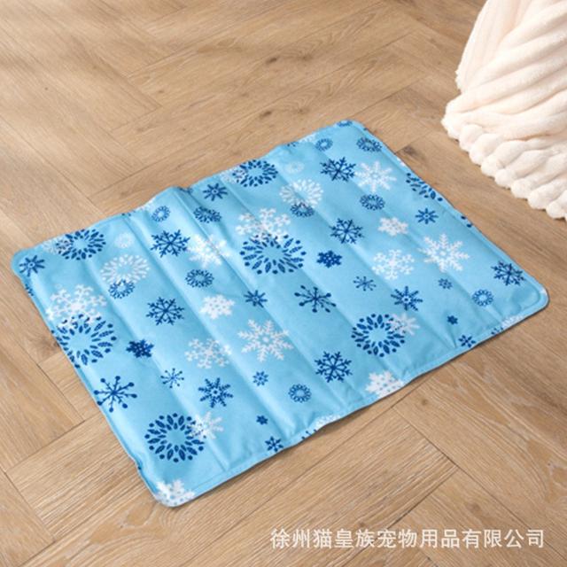 夏季寵物冰墊圓形貓咪睡覺窩狗狗涼席墊防暑降温冰席夏天坐墊子