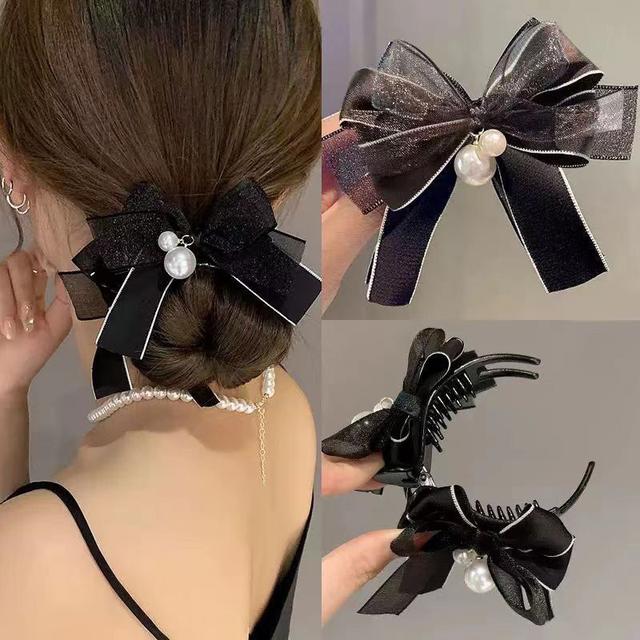 【預購商品】【0701結單】【批發】盤髮質感大蝴蝶結髮夾2入 260628-18