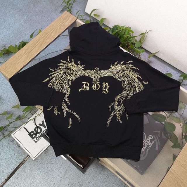 2026新款BOY LONDON烫金烫钻刺绣老鹰大翅膀字母logo绣花情侣连