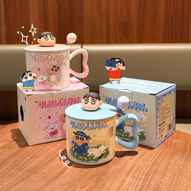 新款蠟筆小新高顏值帶蓋馬克杯(預購)