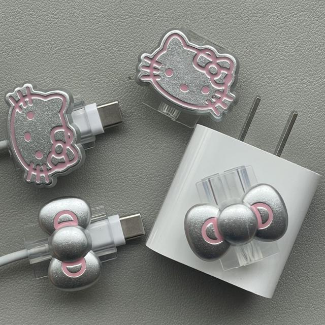 〔預購〕0427結單 泰國 Sanrio Kitty  矽膠Type-C充電線保護套組 ITG340