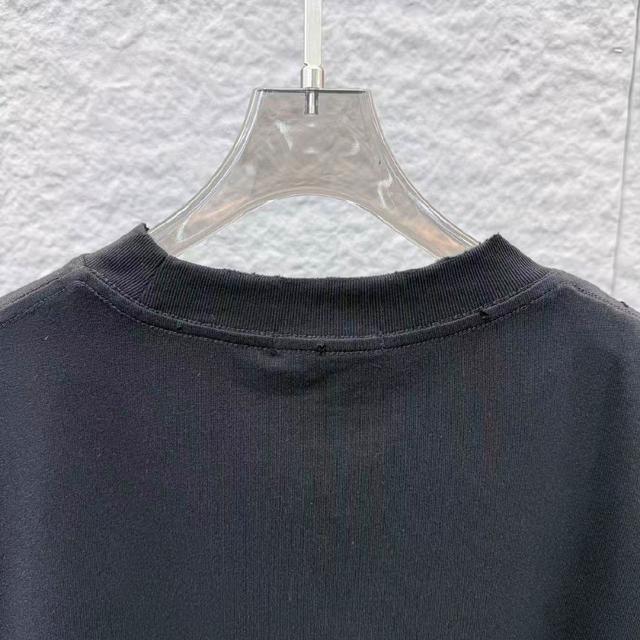 2026春夏新款 3D立体滴胶 洗水磨破  圆领短袖t恤 上身超舒服