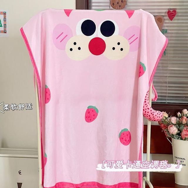 可愛卡通大眼睛辦公室午睡空調毯(預購)