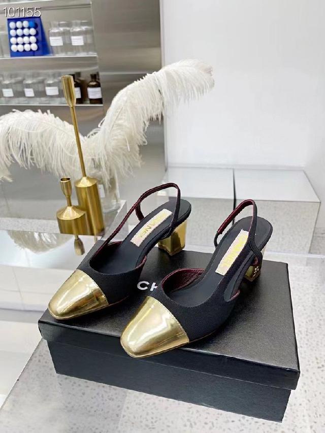 小香 后空 凉鞋 高跟 低跟 经典slingback