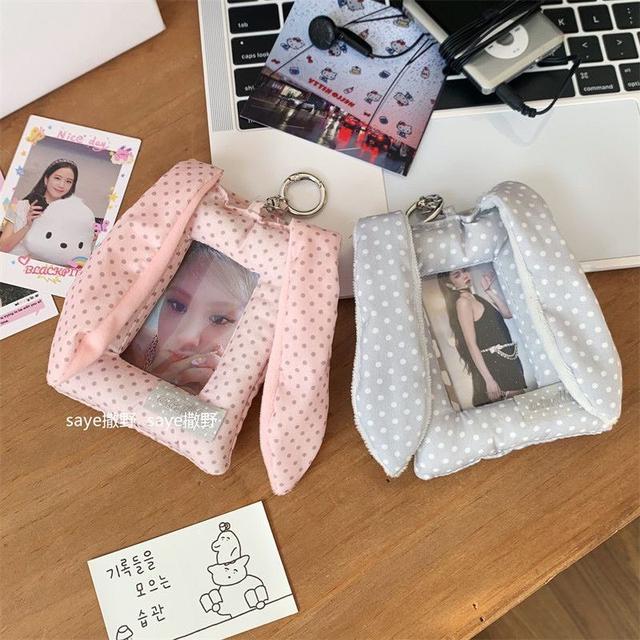 ins韓系波點兔耳朵追星小卡卡套(預購)