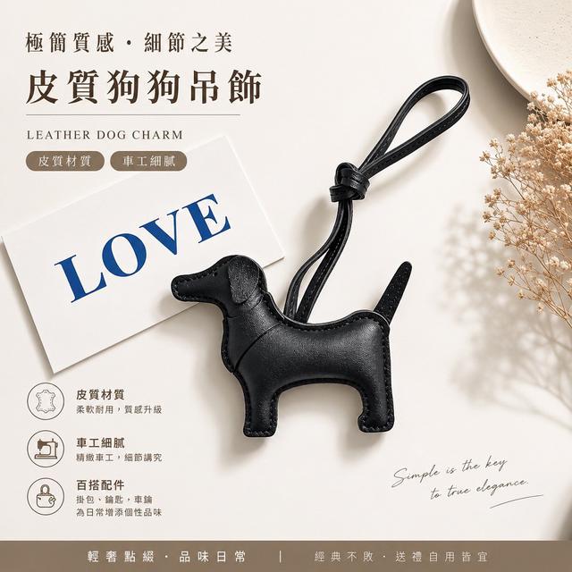 【預購商品】【0519結單】【批發】可愛狗狗皮質掛飾 260517-23