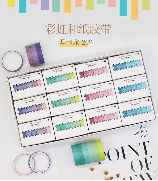 (L)預購 馬卡龍和紙膠帶-可愛韓國少女心 3盒一組
