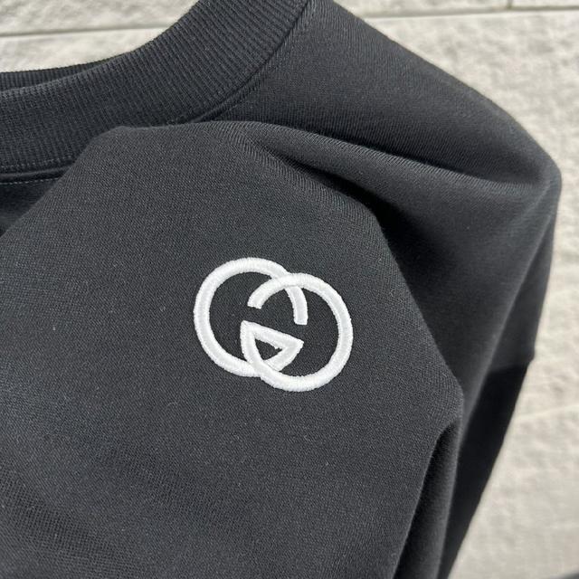 早秋冬季新款 双G胸前Gucci简约字母立体字母刺绣