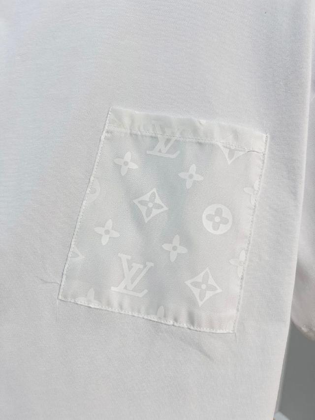 梭织老花口袋 后背定制logo章 男女同款 短袖t恤