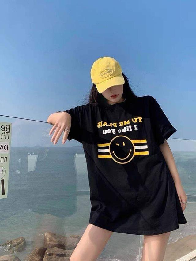 早春慵懶笑臉英字棉T(預購）