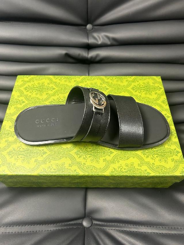 2024Gucci 古奇 夏季新款 双G 老花 夹脚 一字拖 交叉凉鞋 厚底