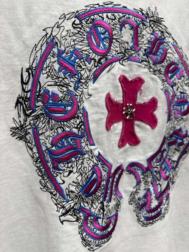 专柜美式洗水贴布刺绣情侣短袖