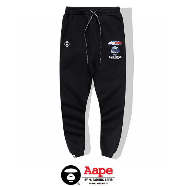 0930毛圈薄款 930加绒厚款 猿人头AAPE宽松 休闲卫裤运动长裤 M L XL XXL