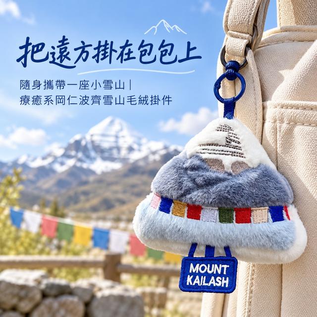 預購 隨身攜帶一座小雪山｜療癒系岡仁波齊雪山毛絨掛件-9/29下午3點收單