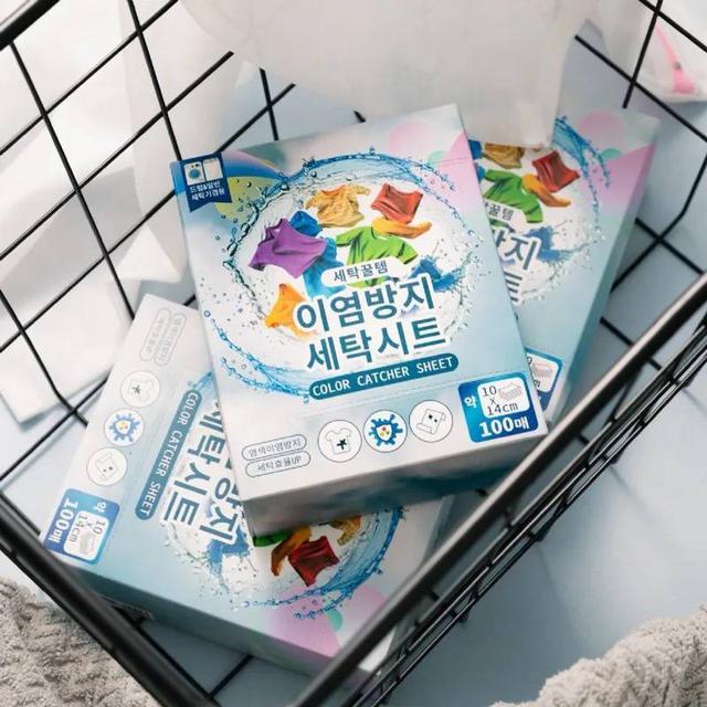 韓國釜山洗衣店-衣物防染色片 100張-1套2盒#12/07